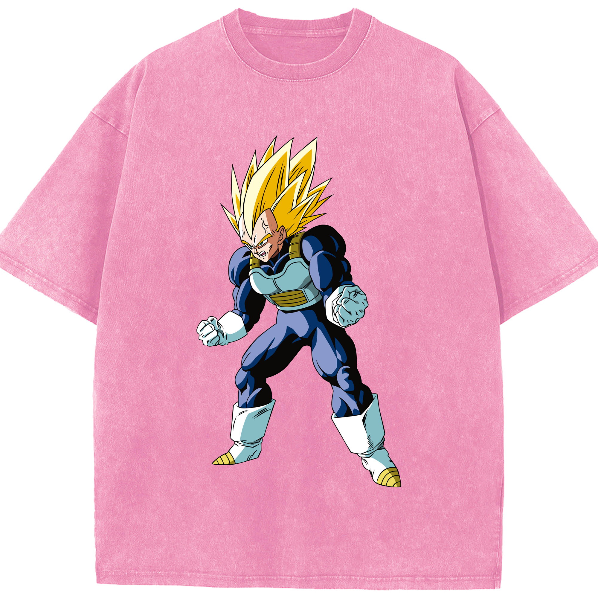 （画像用） ドラゴンボール ベジータ四世（Bejīta Yonsei）DRAGON BALL Vegeta IV 綿100% ヴィンテージ風 半袖Tシャツ（フロントプリント）